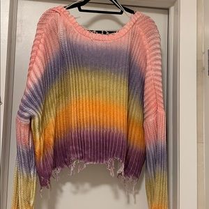 COPY - Skylar + Madison tie dye  rainbow sweater